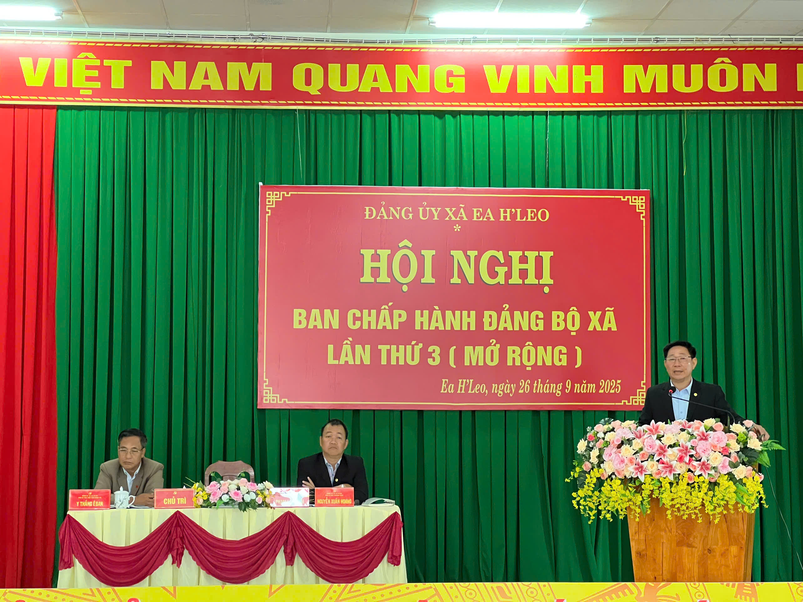 ĐẢNG ỦY XÃ EA H’LEO TỔ CHỨC HỘI NGHỊ BAN CHẤP HÀNH ĐẢNG BỘ LẦN THỨ 3 (MỞ RỘNG)