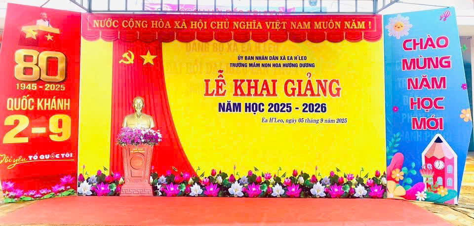 Gần 3.100 học sinh xã Ea H’Leo tưng bừng bước vào năm học mới 2025 – 2026