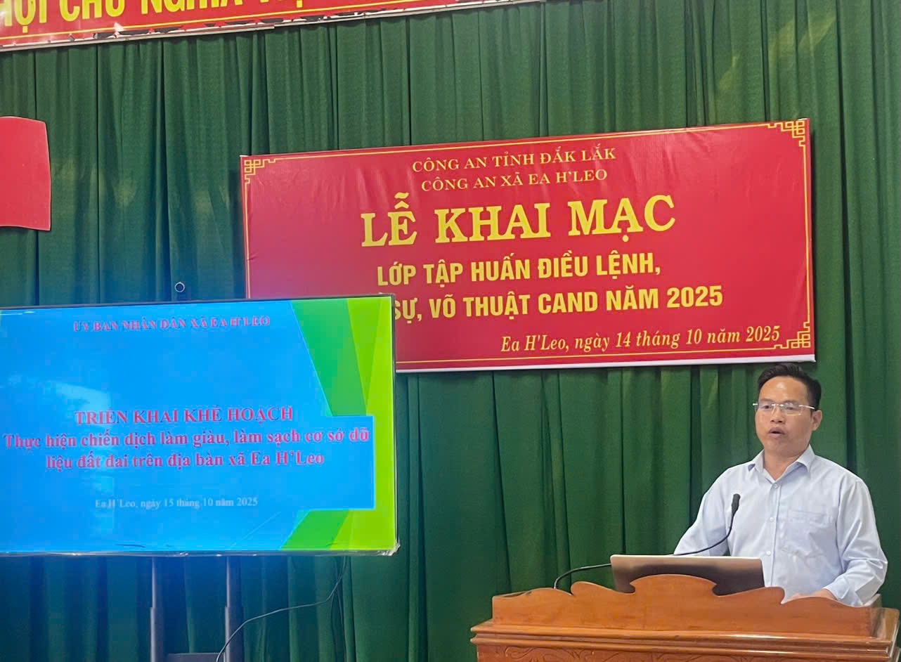 XÃ EA H’LEO TRIỂN KHAI CHIẾN DỊCH LÀM GIÀU, LÀM SẠCH CƠ SỞ DỮ LIỆU ĐẤT ĐAI